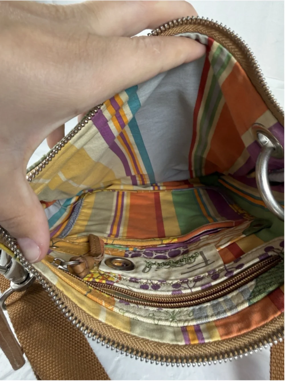 Fossil Canvas Multicolor Canvas Hippy Boho crossbody